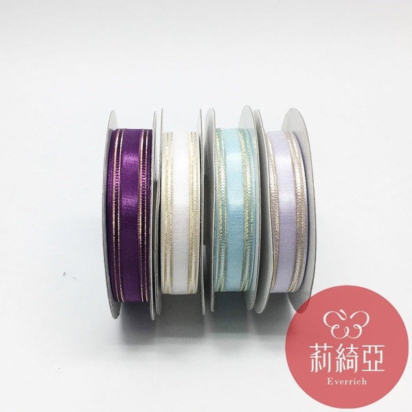 【R8980】雪紗金銀蔥織帶-5分 (15mm)