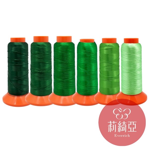 【60292】春仔花 纏花單股線-綠色6色漸層套組