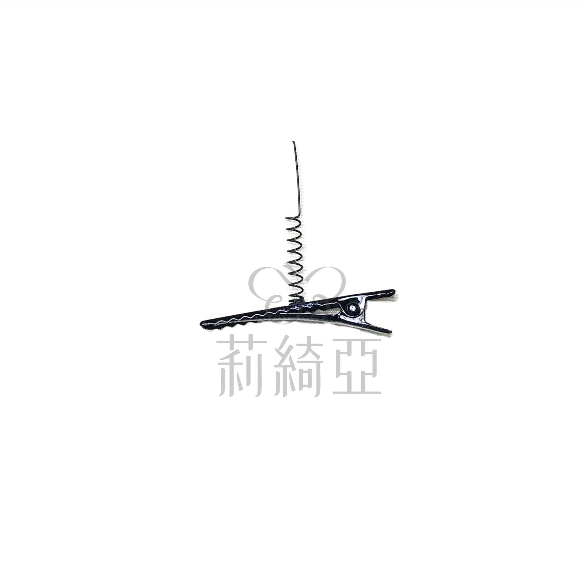 【60628】彈力鴨嘴髮夾-黑色4cm