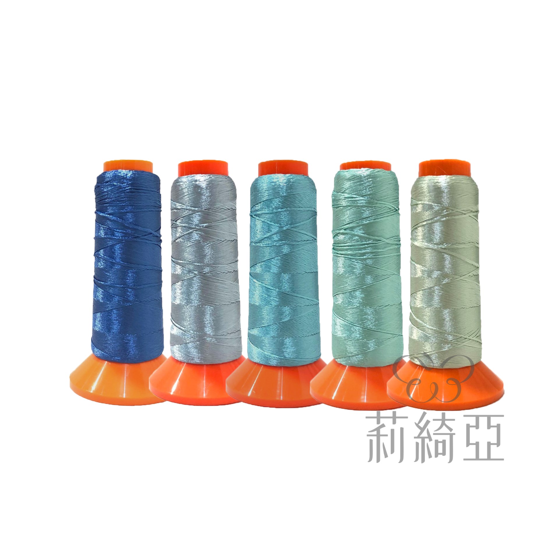 【60432-33】套組 / 春仔花 纏花四股線-倩碧藍綠系列5色