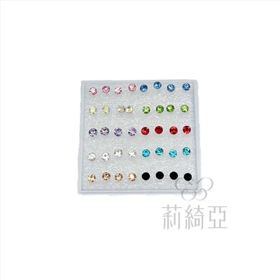 【60079】五彩水鑽飾件4mm(40顆/盒)