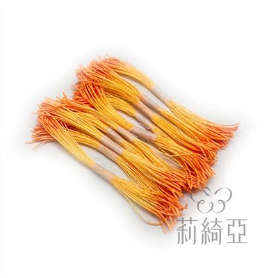 【60080-17】花芯-細羽毛式桔色頭10束/包