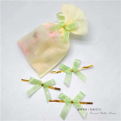 【30508】綠珍珠五彩魔帶蝴蝶結- 9mm