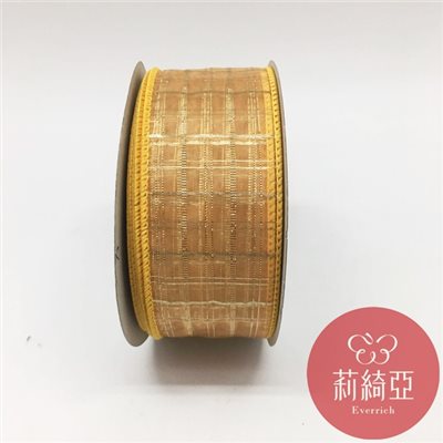 【20187】鐵絲邊金蔥雪紗-45mm