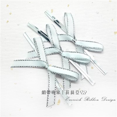 【30114】特多龍緞帶蝴蝶結-白色 6mm