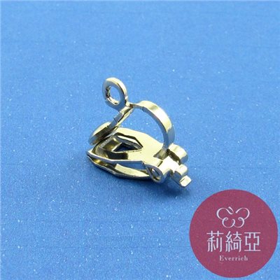 【60056】後三角耳夾-白鎳 (5對入)