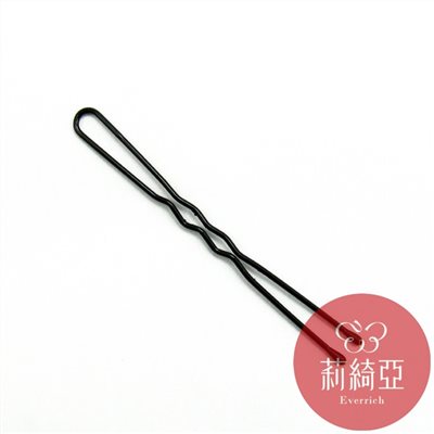 【60182】U形黑色髮插-7cm (15入)