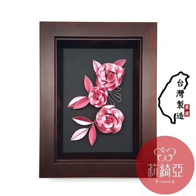 【60443】摩登咖啡色原木框展示盒架-立式壁掛式2用